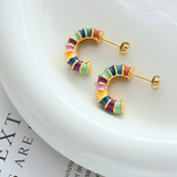 Rainbow C-shaped Hoops