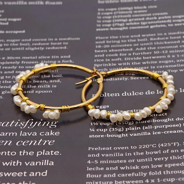 Freshwater Pearl Trendy Hoops