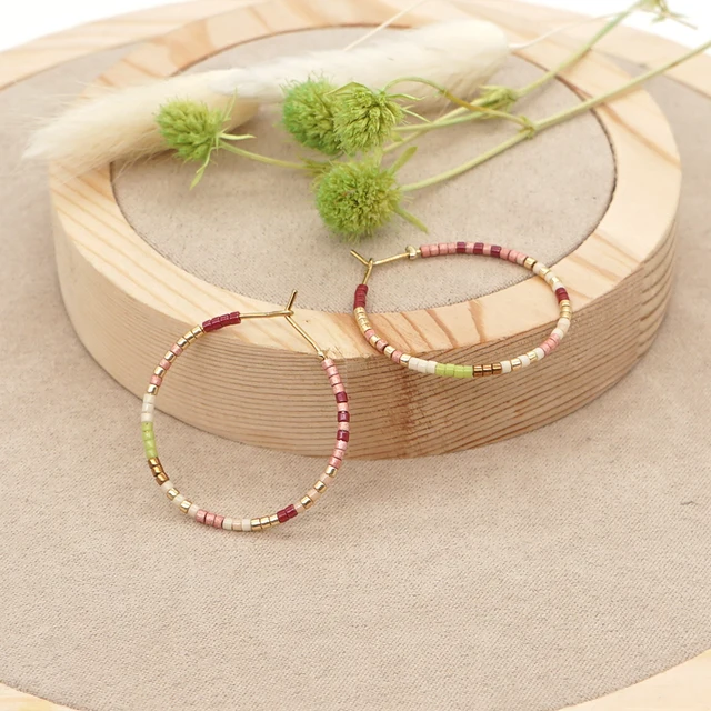 Multibeaded Hoop Earrings