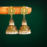 Ethnic Lotus Dangle Earrings