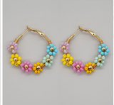 Daisy Beaded Earrings