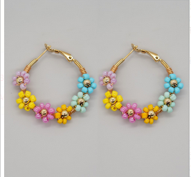 Daisy Beaded Earrings