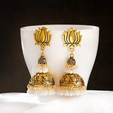 Ethnic Lotus Dangle Earrings