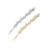 Pearl Beaded Hair Barrette (Golden)