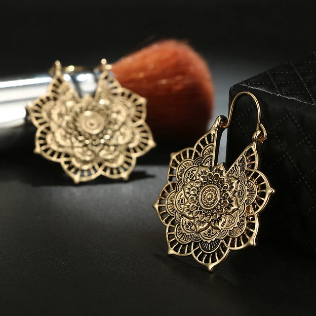 Boho Lotus Earrings