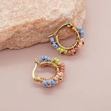 Boho Flower Hoop Earrings