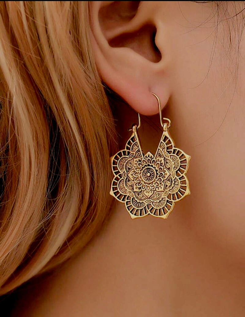 Boho Lotus Earrings