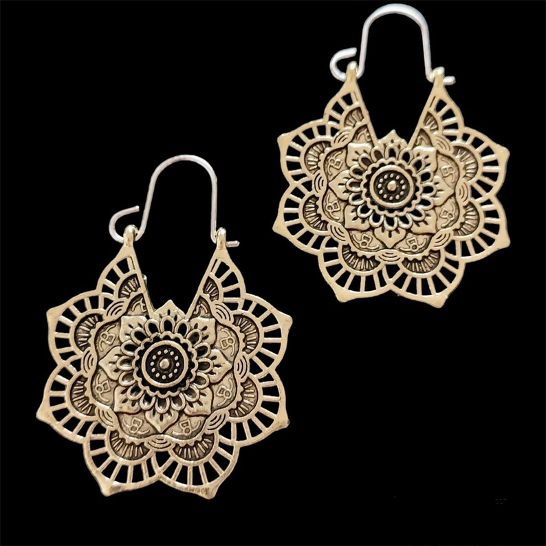 Boho Lotus Earrings