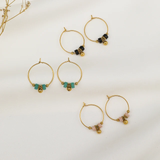 Minimalist Stone Hoops